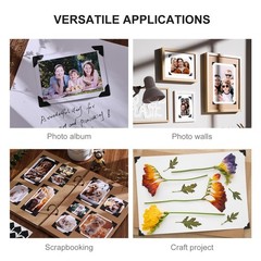 288 Pcs 12 Sheets Self-Adhesive Photo Corners for Scrapbooking Picture Corner