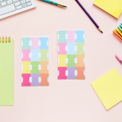480Pcs Planner Monthly Tab Divider Tabs Assorted Colors Self Adhesive Paper