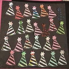Large Party/Birthday Hats Die Cut Embellishments 12 pcs 2-1/2″ x 1-3/4″