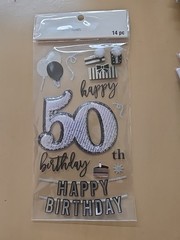 Recollections 50TH BIRTHDAY Scrapbooking stickers