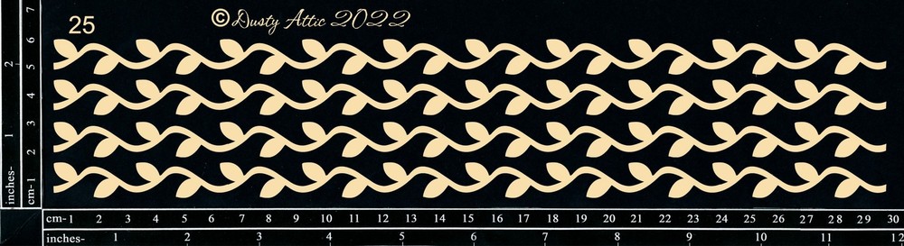 Dusty Attic Chipboard 3×12 – Fancy Trim #25, DA3325