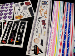 Scrapbooking Lot Gr Lengths Buttons, Buildings, School, Music, Patriotic, Pastel