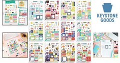 24 Sheets Seasonal Holiday Planner Stickers for Scrapbooking & Calendar