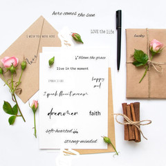 12 Sheets Inspirational Quote Stickers for Journaling and Scrapbooking