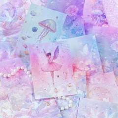 30 Sheets Fantasy Scrapbook Paper Journal Album Card Not Stickers Collage Art
