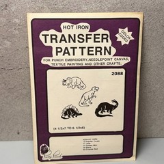VTG MCM Transfer Pattern Hot Iron On Punch Embroidery Needle Point Dinosaurs