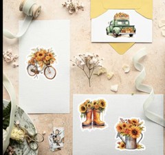 10pcs Fall Thanksgiving Stickers- Scrapbook, Junk Journal, *Random Assortment