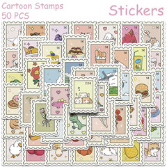 Cartoon Stamp Stickers 10 Pack Random Mix Cute Scrapbook Creative Decal Stamps
