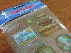 Mark Richards Glitter Travel Stickers Suitcase Globe Map New Sealed