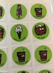 vintage Stickers Scratch N Sniff Lot HTF Matte CTP 80s