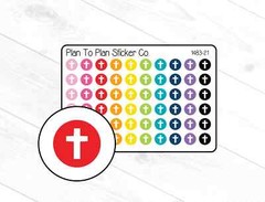 1483-21 Cross Icon Planner Stickers.