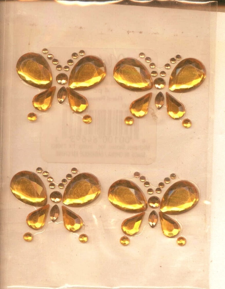 Butterfly Butterflies Gold Gemstones Rhinestone Bling Jewels Michael’s Stickers