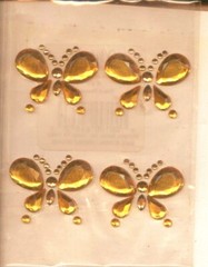 Butterfly Butterflies Gold Gemstones Rhinestone Bling Jewels Michael’s Stickers