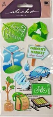 Jolee’s Stickers Being Green Lady Bug Gardening Watering Khaki Starflower
