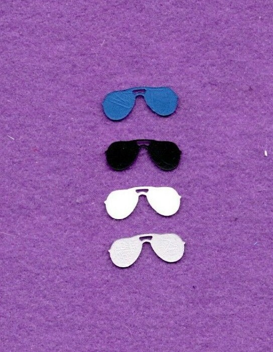 POLICE # 3 SUNGLASSES die cuts scrapbook cards