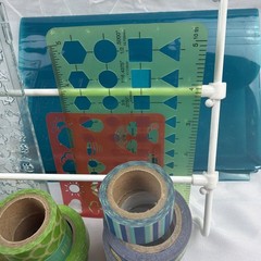 Craft Lot Journal Supplies Washi Hanger Tape Stamps Stickers Stencils Punches