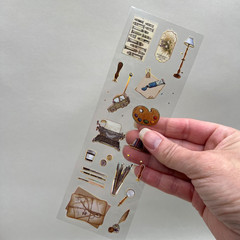 Artist Art Supplies Stickers 3 Sheets Scrapbooking Journaling Collage