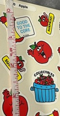 Rare Vintage Food Smell Stickers Scratch N And Sniff Teacher Apple Apples Basket