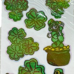 (1) Sealed Sheet OTC Sticker Mother of Pearl St. Patrick Day Leprechauns VTG NOS