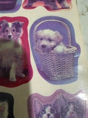 Hallmark Seals Vintage 1980’s Stickers Cats Kittens Dogs Puppies-NOS Sealed