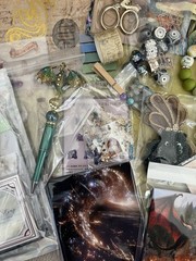 Celestial & Dragon Creative Crafting Journal Scrapbook Lot Paper Stickers Pen