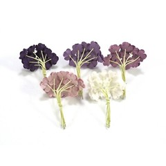 450 MIX 9 Packs Mini Cottage Paper Flower Pastel Rainbow Blue Pink (S10xs-450/A)