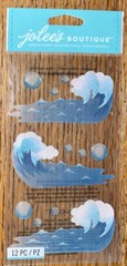 Jolees Vellum Waves Surfing Sun Beach Tropical Island Vacation Scrapbook Sticker