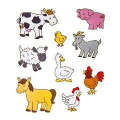 Farm Animals Barn Stickers – Set of 2 Sheets Scrapbooking