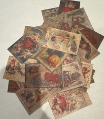 Vintage Style Valentine Cupid Cherub Ephemera Junk Journal Card Lot 25 Pcs”