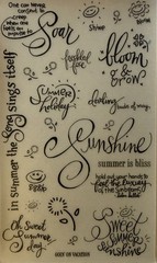 BLOOM & GROW Rub-On Transfers(4-1/2”x 7-3/4”) Sunshine•Summer•Garden•Card Making