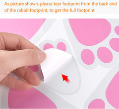 12 Sheet 72 Pcs Easter Bunny Feet Bunny Clings Decals Stickers for Home Floor,Ea