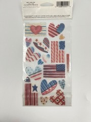 Vellum Patriotic Hearts Stickers Cardstock Stickers SP-VM-26