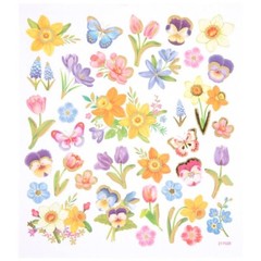 Spring Foil Flowers Pansy Dandelions Stickers Papercraft Party Teacher DIY Craft