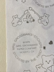 Vintage BEARS Sticker Sheet Scrapbook Planner Craft Stickers 1979