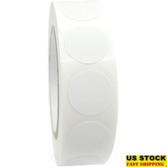 1000 Pcs Self Adhesive White Round Dot Stickers Labeling Office Classroom Use