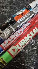Vintage DuraSeal Adhesive Book Covering Rolls Collectible Brite Colors x4 1990s