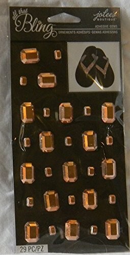 Rose Gold Rectangle Bling Gems Jolee’s Stickers Crafts Scrapbook