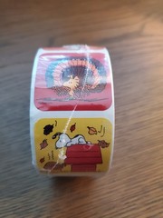 Peanuts Snoopy Thanksgiving Stickers 100 piece new