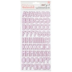 Pebbles COOL GIRL ALPHABET (2) SHEETS FOAM & CARDSTOCK THICKERS scrapbook