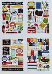 Echo Park I Love School Class Learn Border Sticker Book 16 Pages New!