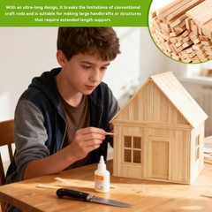 300pcs 15.7×0.35 Inch Strong Natural Bamboo Sticks, Wooden Craft Sticks, Extr…