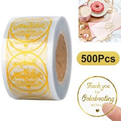 500Pcs 1 Inch Thank You For Celebrating With Us Stickers Wedding Party Favors