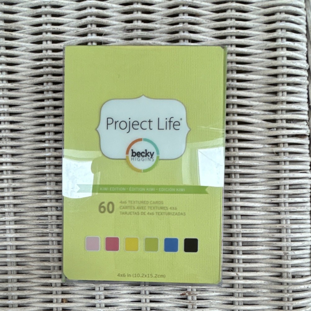 Becky Higgins Project Life Kiwi Edition 4×6 Textured Cards 60 Pack MPN 380274