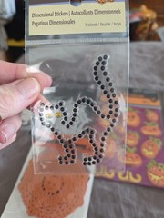 Vintage Recollections Halloween Sticker Lot 5pk Felt Rhinestone 3D Pop Up Craft