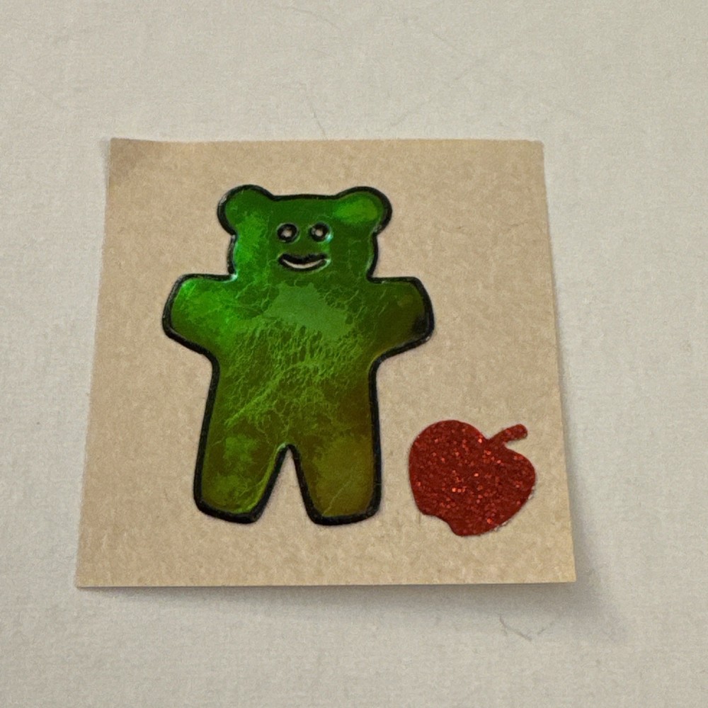 Rare Vintage 80s Mystik Oilies Oilie Oily Oilly Bear Touch Sticker 1980s G9
