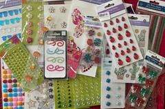 YOU CHOOSE – GEM CRYSTAL BEADS PEARL 3D STICKERS – BEAUTIFUL & RARE