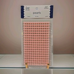 New Love Nicole Pink Pearl Stickers 6MM Craft Embellishment 247 Count MEM6223