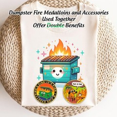 5pcs Colorful Dumpster Fire Challenge Coin – This is Fine Mini Dumpster Fire …