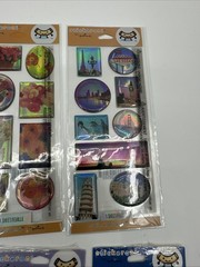 Lot 12 Hallmark Stickeroni Sticker Packs NWT Butterfly Cats Flowers Cities NEW