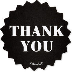 Thank You Stickers or Seals, Black & White Design (500-Count)